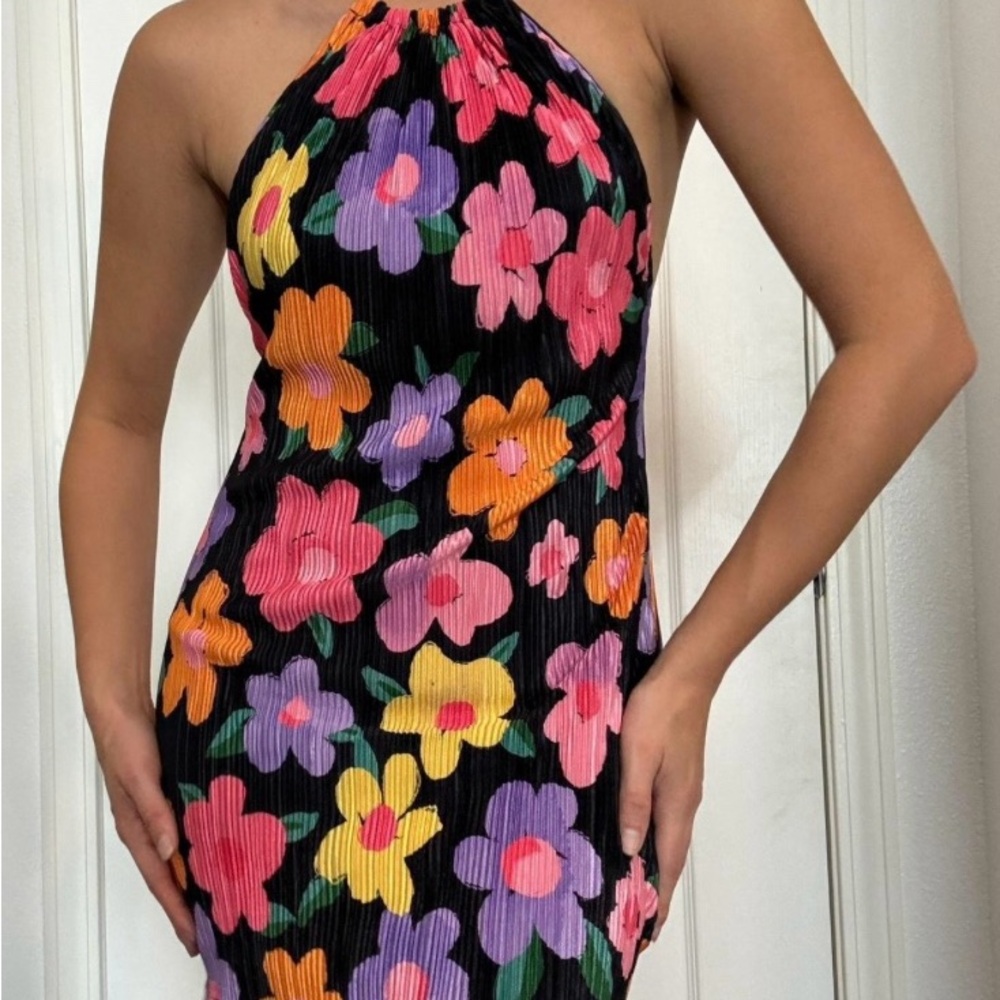 Peppermayo Halter Dress - Like New, Never Used. Multicolor Floral size 6